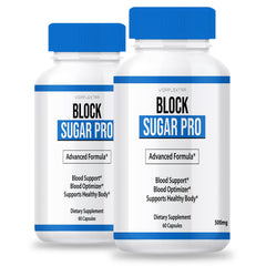 VIDAPLEXTRA Block Sugar Pro bottle front in a two-bottle pack, ready for daily use