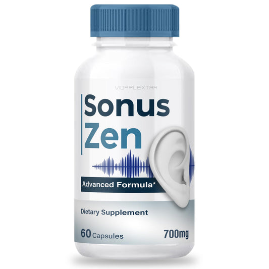 VIDAPLEXTRA Sonus Zen capsules in bottle packaging for convenient daily use.