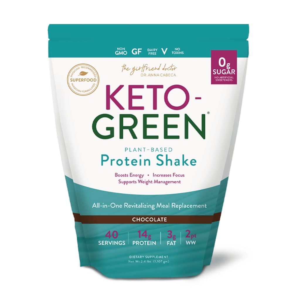 Vidapura Keto-Green Protein Shake tub with chocolate flavor for daily vegan nutrition.
