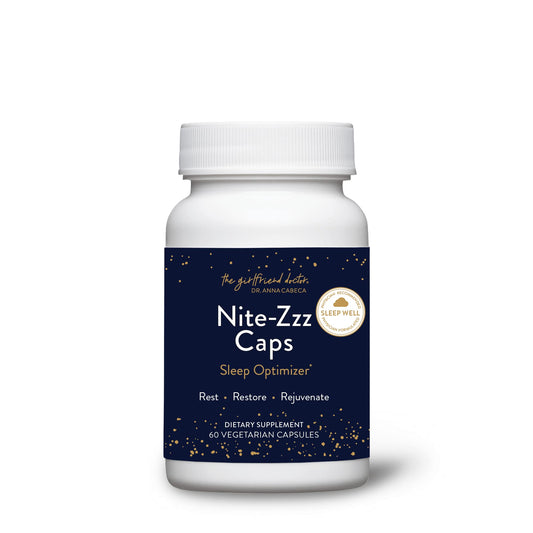 VIDAPURA Nite-Zzz bottle close-up highlighting melatonin-free sleep support.