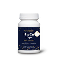 VIDAPURA Nite-Zzz bottle close-up highlighting melatonin-free sleep support.