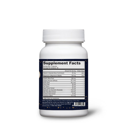 VIDAPURA Nite-Zzz on nightstand signals non-habit forming relaxation.