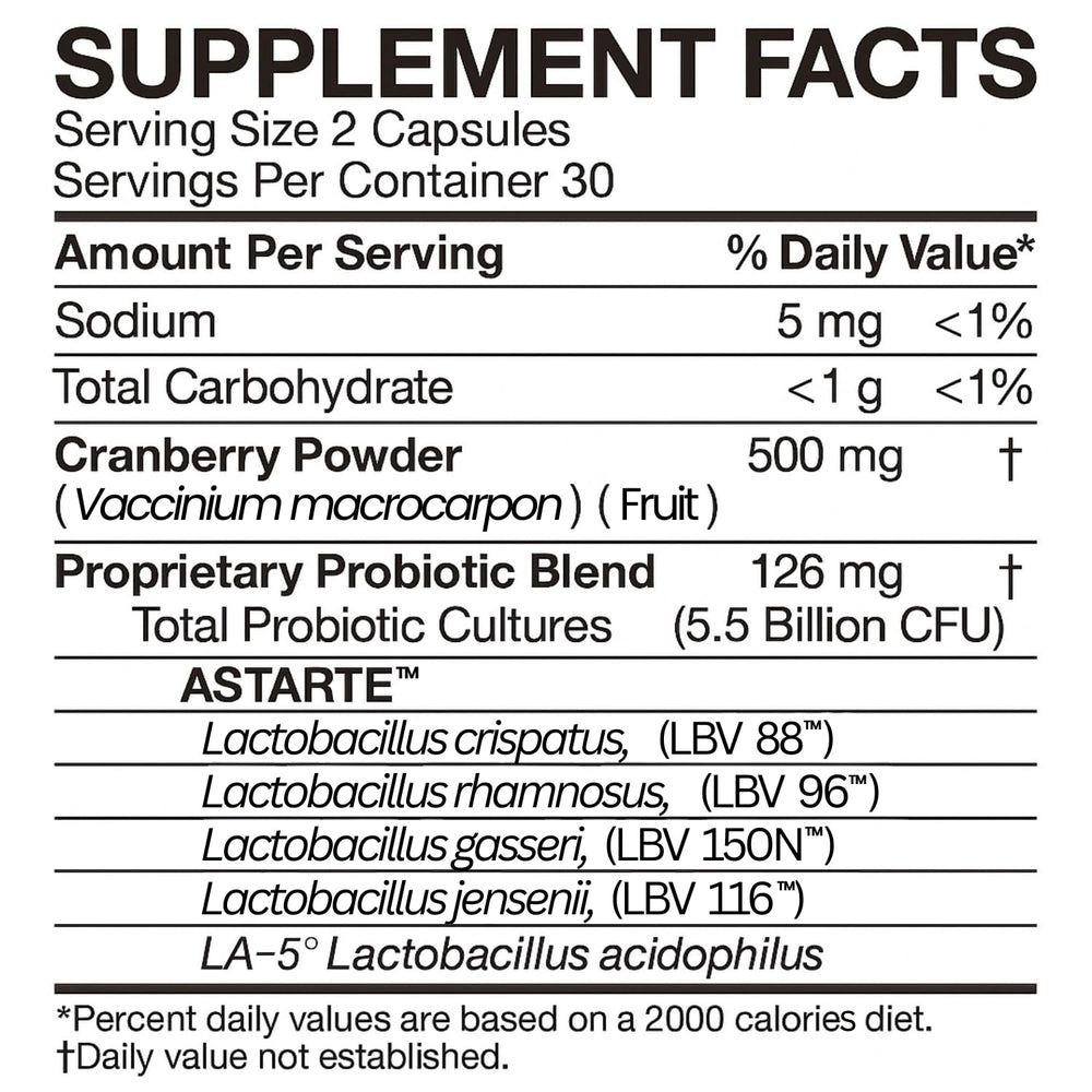 Vidapura Women's Health Blend packaging with Lactobacillus imagery.