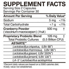 Vidapura Women's Health Blend packaging with Lactobacillus imagery.