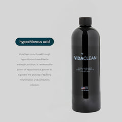 VidaSolutions VidaClean label close-up highlights USA-made purity.