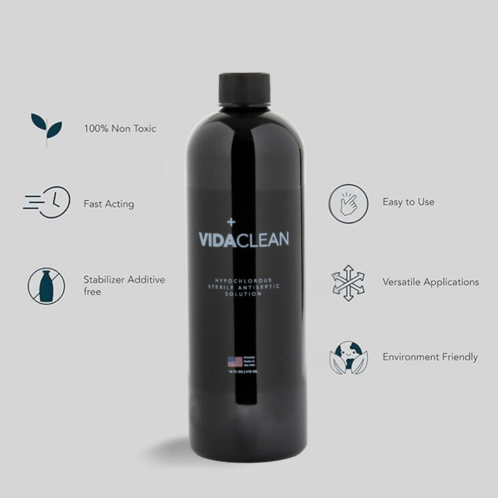 VidaClean surface application demonstrates painless use on skin.