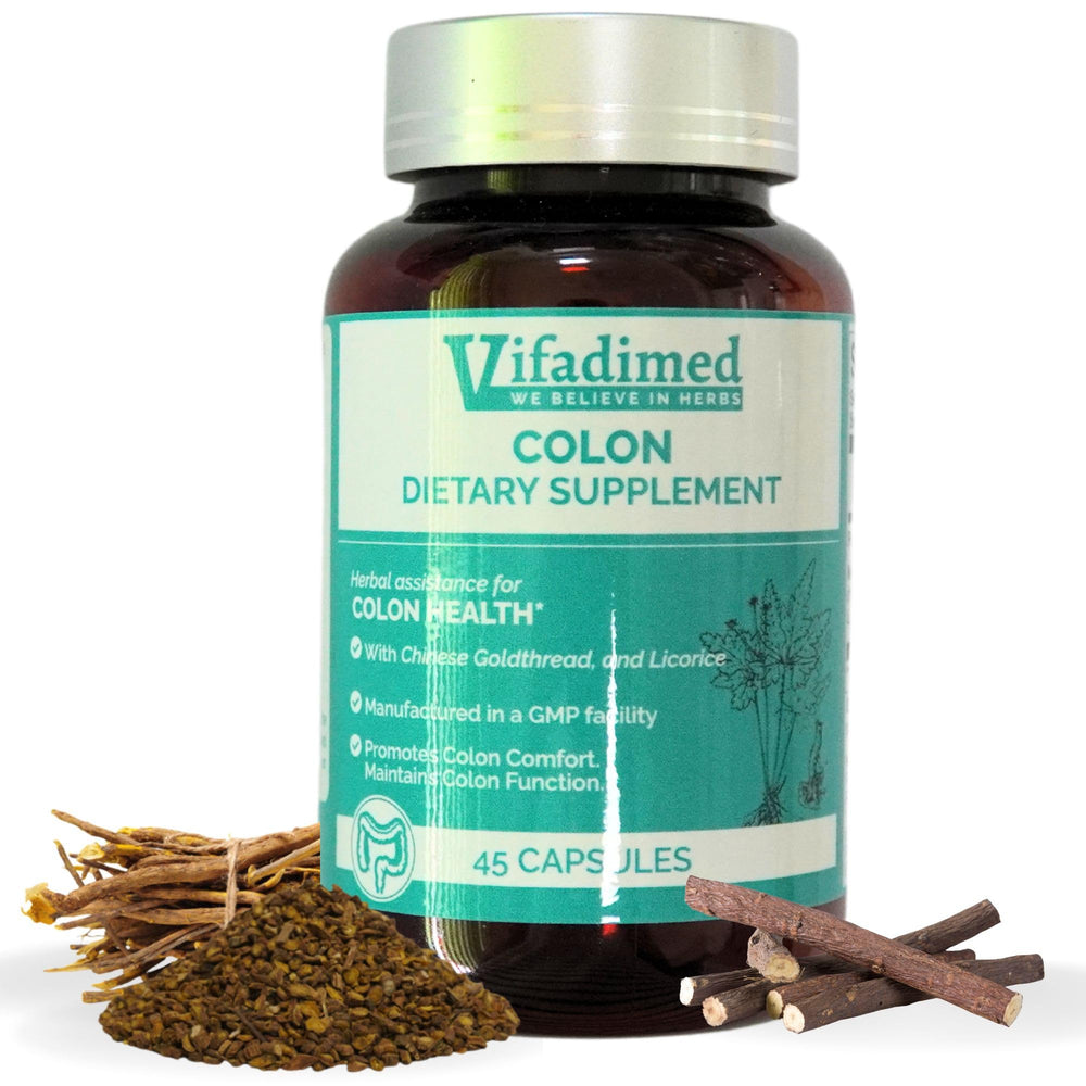 VIFADIMED Colon bottle front view for digestive wellness