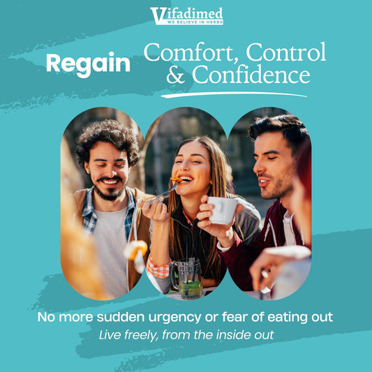 VIFADIMED Colon capsules close-up showing easy daily use.