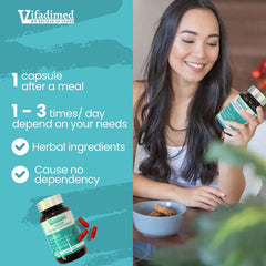 VIFADIMED Colon usage directions panel for clear dosing.