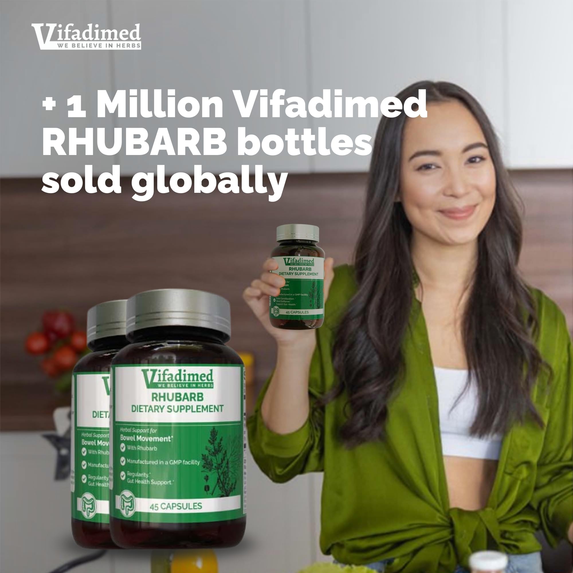 VIFADIMED product image emphasizing COA-tested, gut-friendly nourishment
