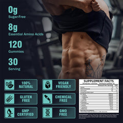 Ingredients label emphasizes BCAA components for potential muscle maintenance