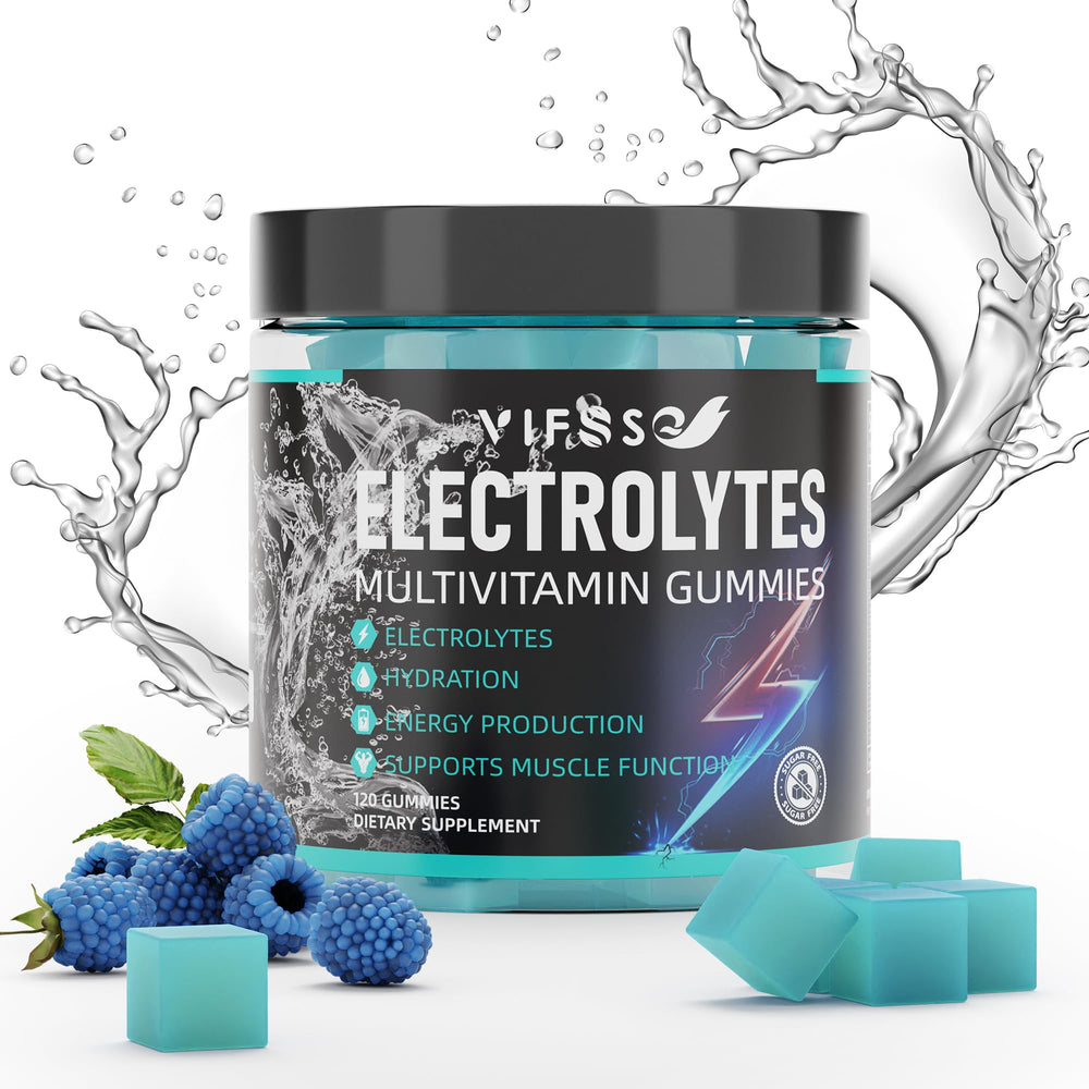 VIFSSG Electrolytes Gummies blue raspberry pack for on-the-go hydration benefits