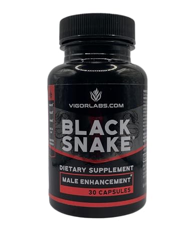 Vigor Labs Black Snake bottle back shows ingredients and usage guidance.