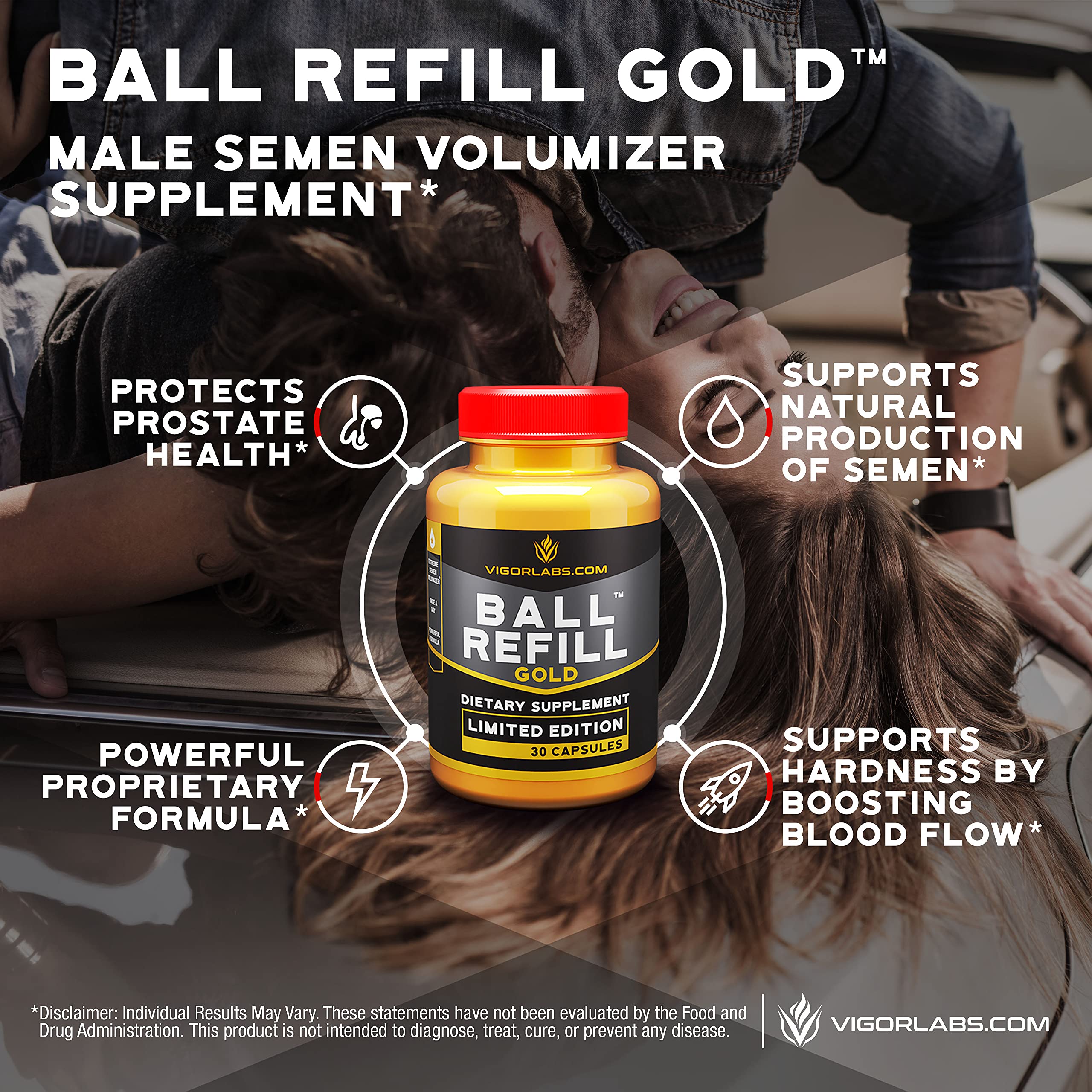 Vigor Labs Chainsaw Gold bottle close-up hints enhanced stamina and natural production support possibilities.