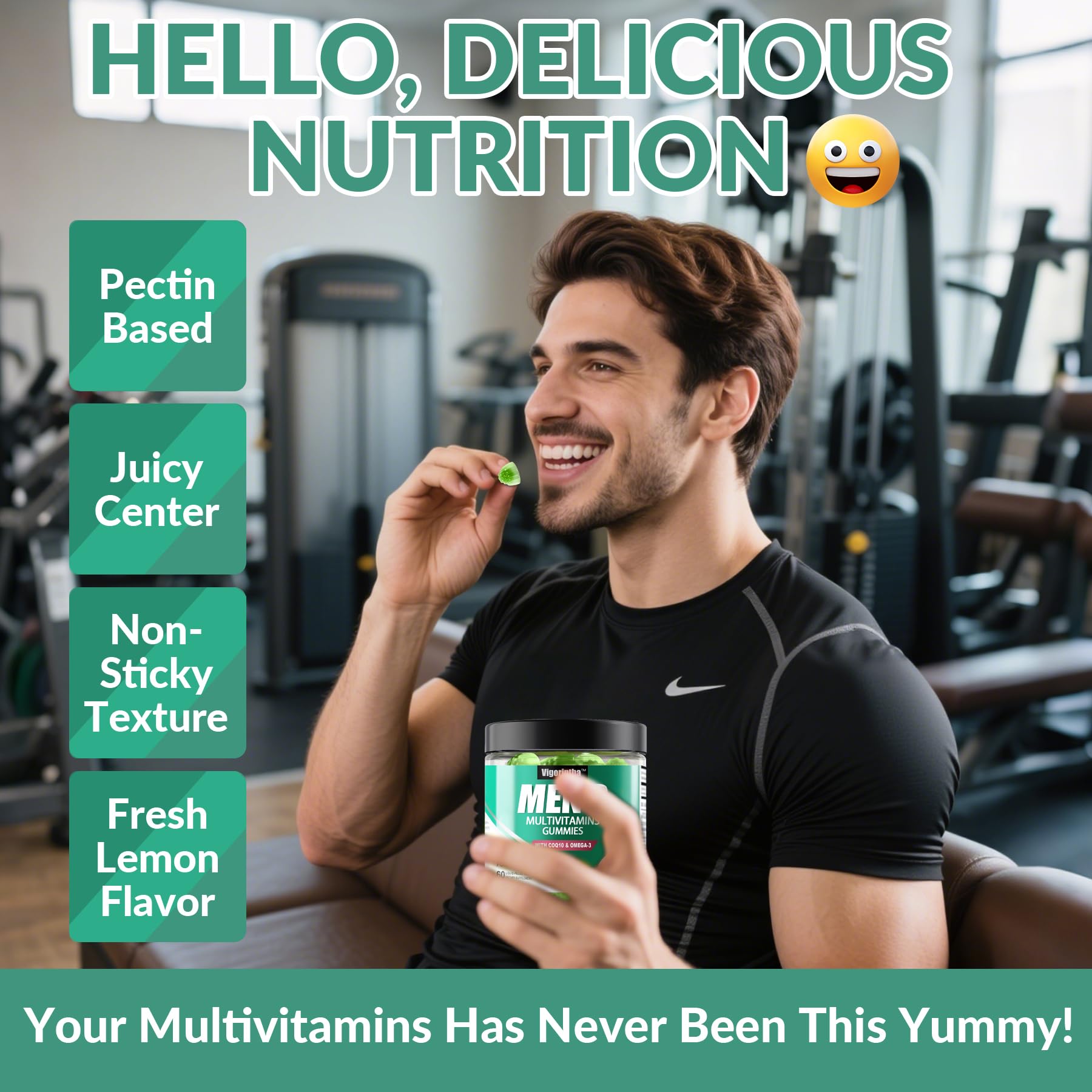 Vigorintha vegan omega-3 gummies feature algae-derived DHA for brain support.