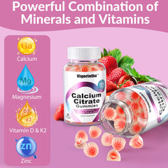 Vigorintha packaging front shows vegan, gluten-free, sugar-free gummies for health-conscious adults