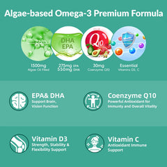 Two-pack vigorintha Omega-3 gummies packaging for convenient daily routine.