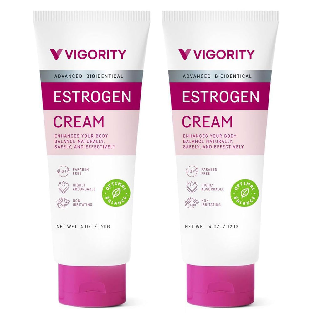 Vigority Estrogen Cream on the face for daily hydration and balance.