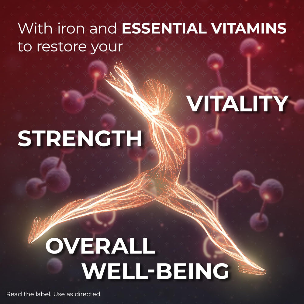 VIGORON FORTE capsules arranged to emphasize daily multivitamin support and recovery