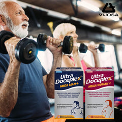 VIJOSA Ultra Doceplex Mega Man daily-use bottle suggesting antioxidant-friendly support.