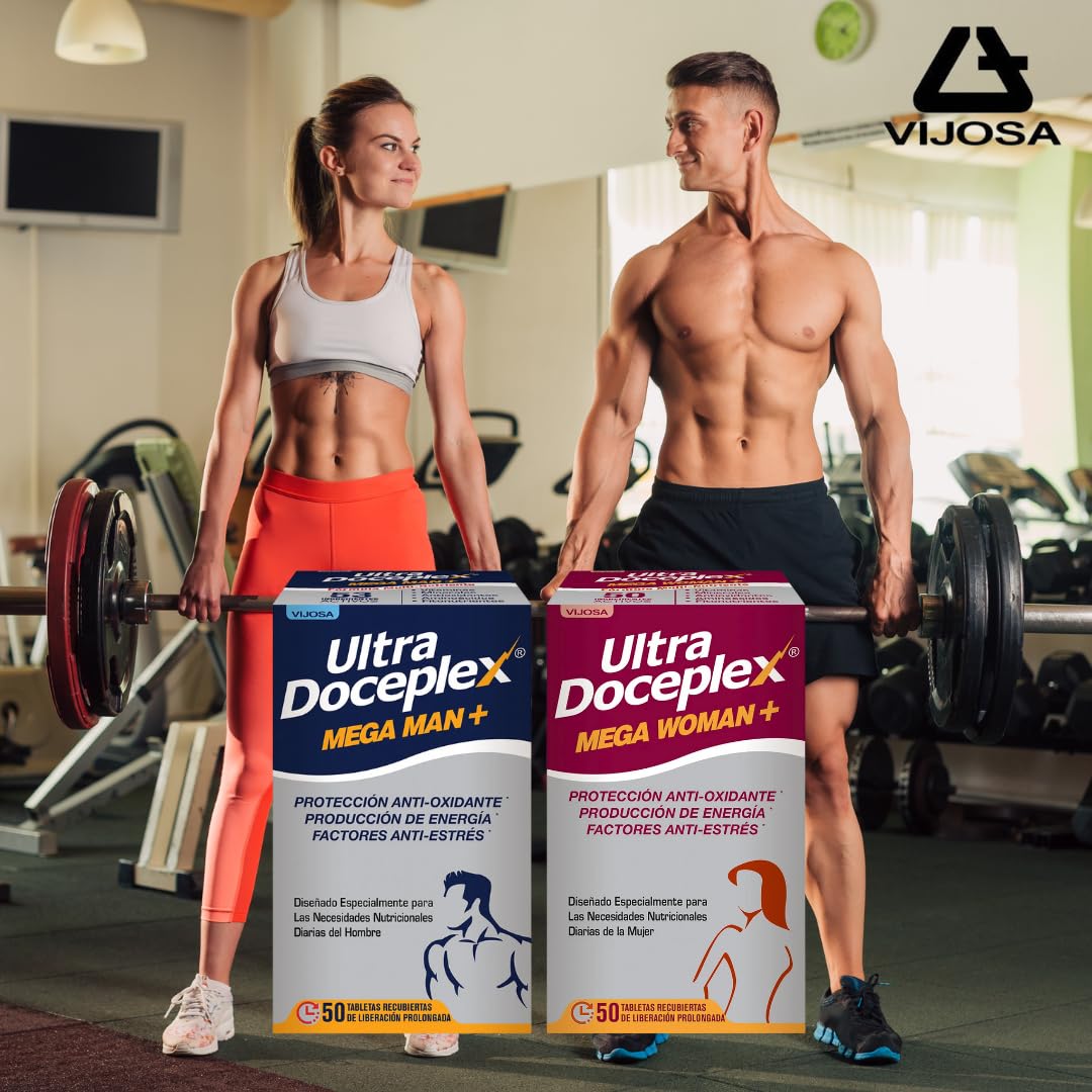 VIJOSA Ultra Doceplex Mega Woman bottle promoting balanced daily wellness.