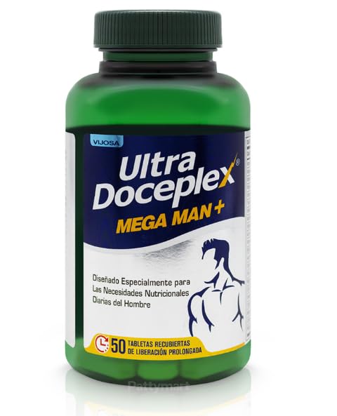 VIJOSA Ultra Doceplex Mega Woman tablets closeup highlighting long-release formula.