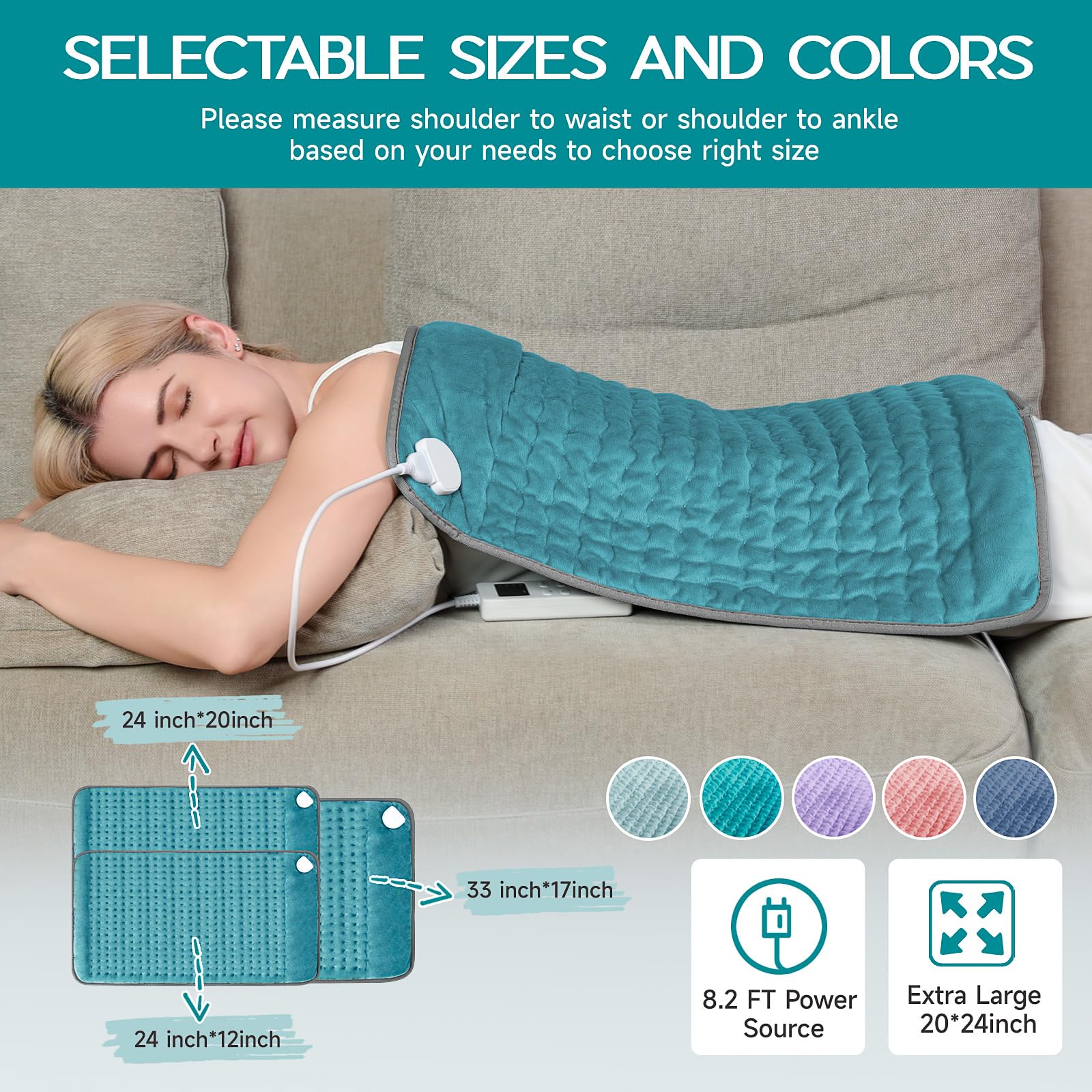Vilicert auto-off timer aids safe, worry-free heat therapy.