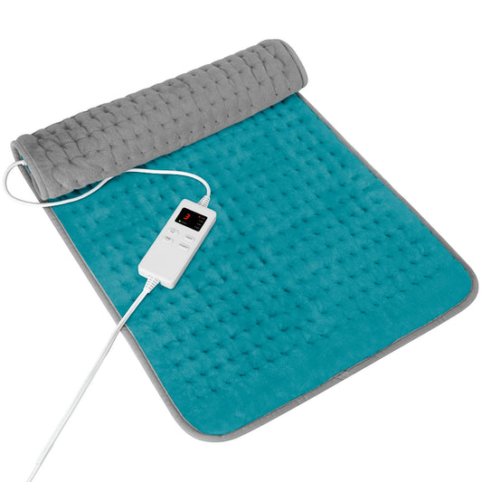 Vilicert heating pad for cramps relief with plush cover on bed