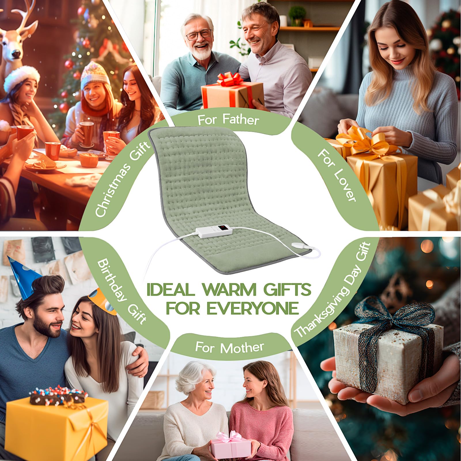 Vilicert heating pad machine-washable cover for easy care