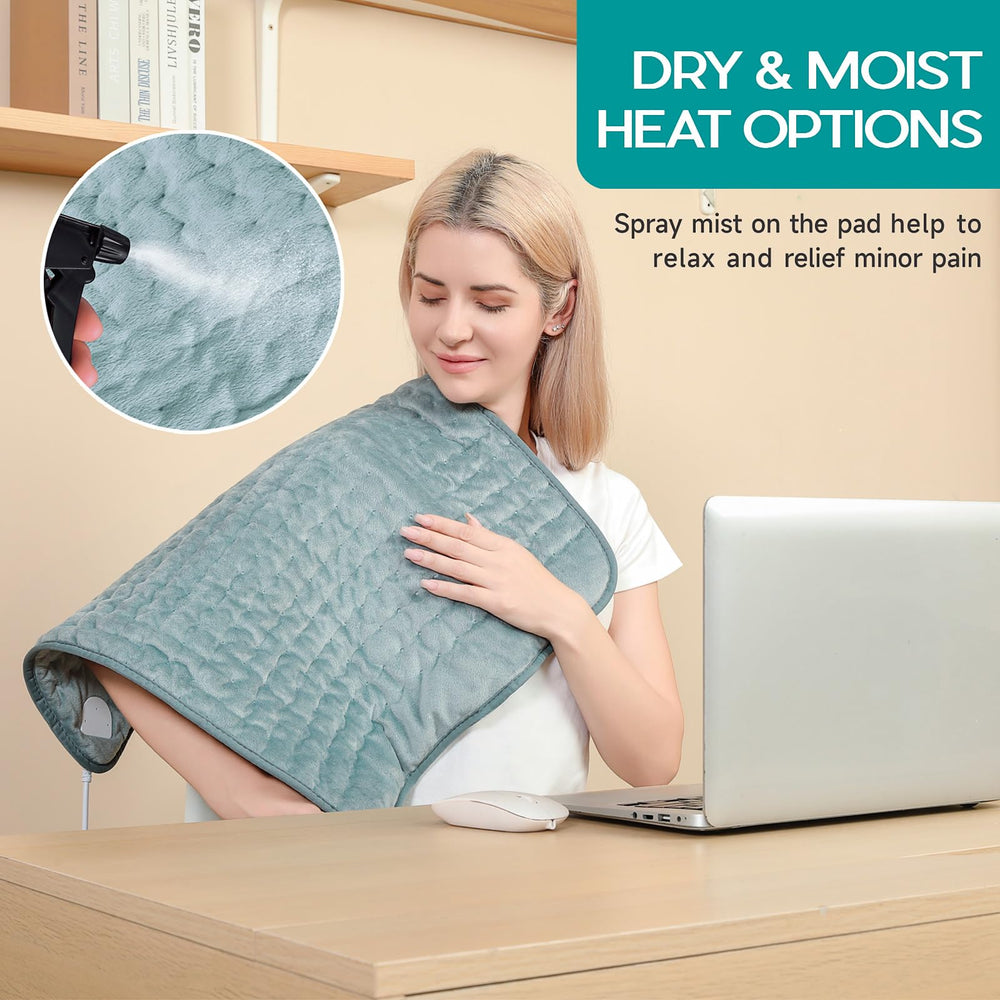 Vilicert heating pad supports both moist and dry heat therapy for deeper warmth.