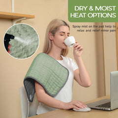 Vilicert heating pad offers moist and dry heat options for flexibility