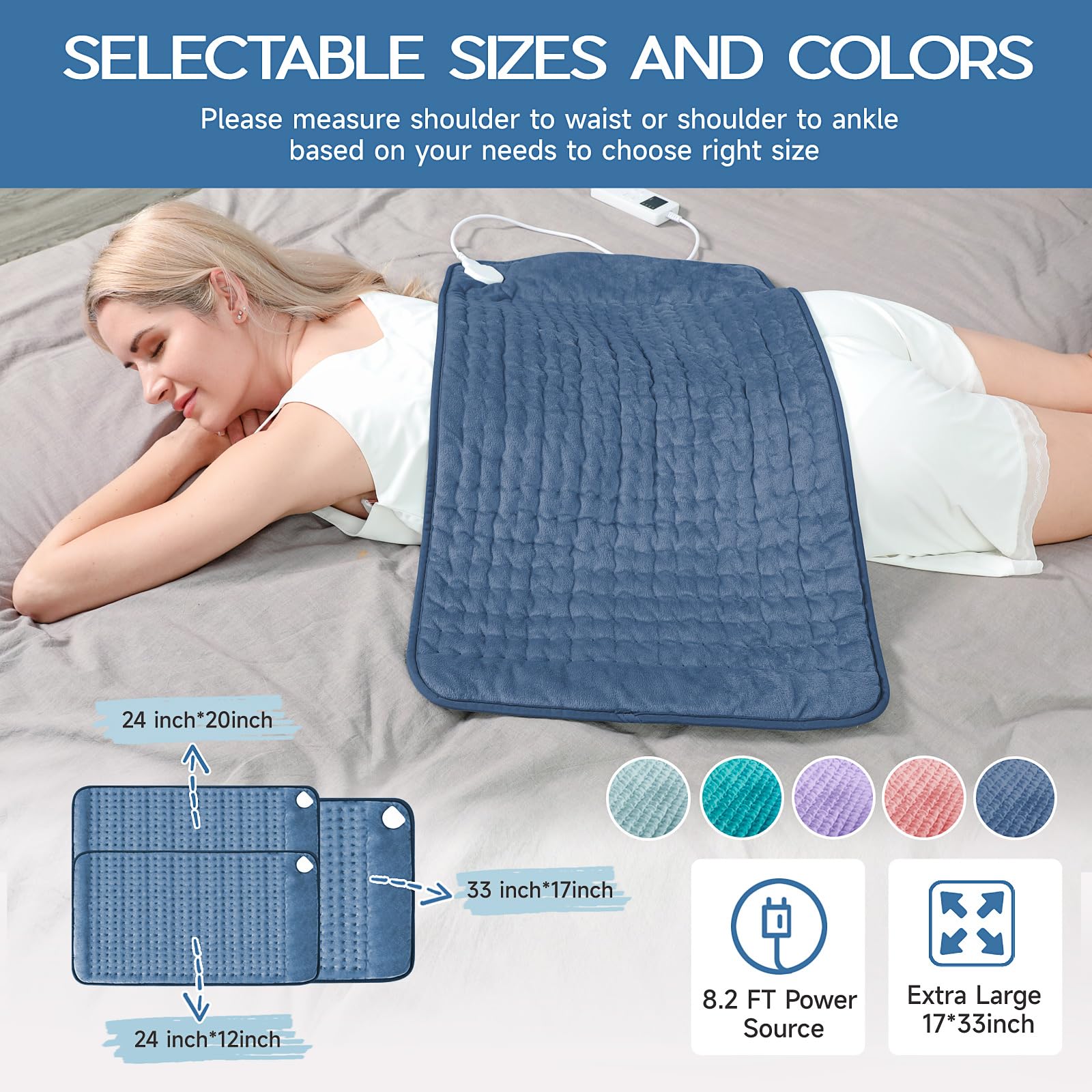 Soft ultra-plush material feels gentle on skin during use.
