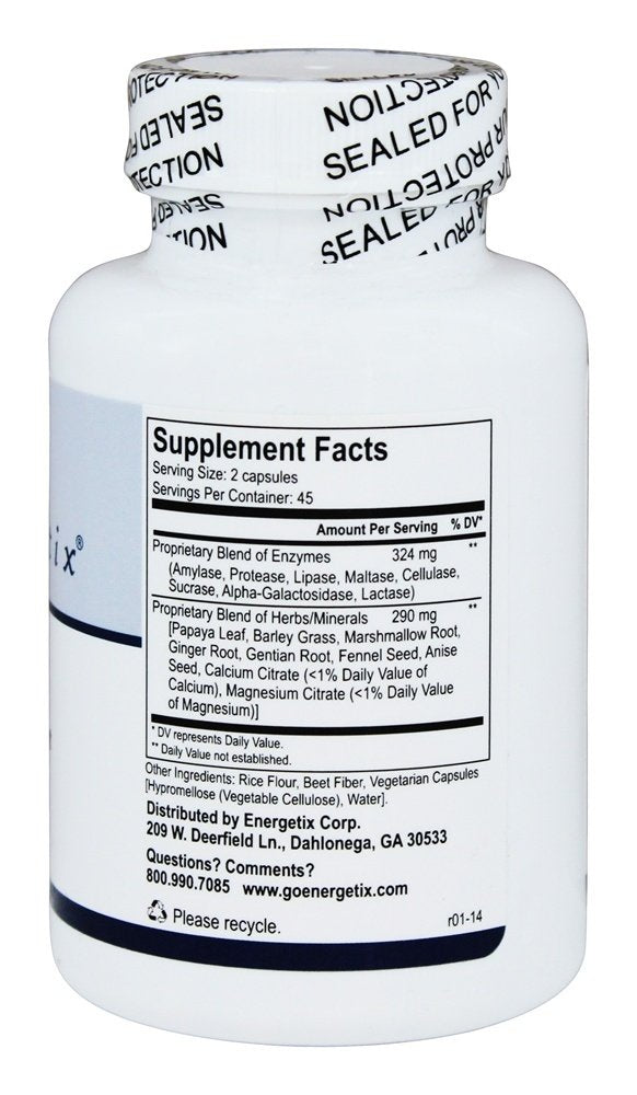 Vill Beauty Catalyst-7 ingredients table, clear overview of digestive enzyme blend
