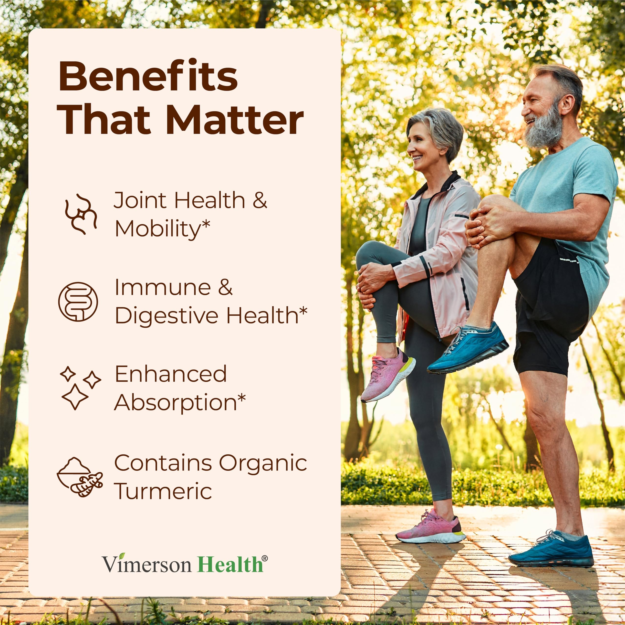 BioPerine black pepper extract boosts absorption in Vimerson Health formula.