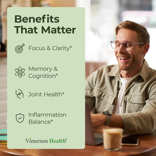 Vimerson Health capsules closeup highlights vegan turmeric formula for daily wellness.