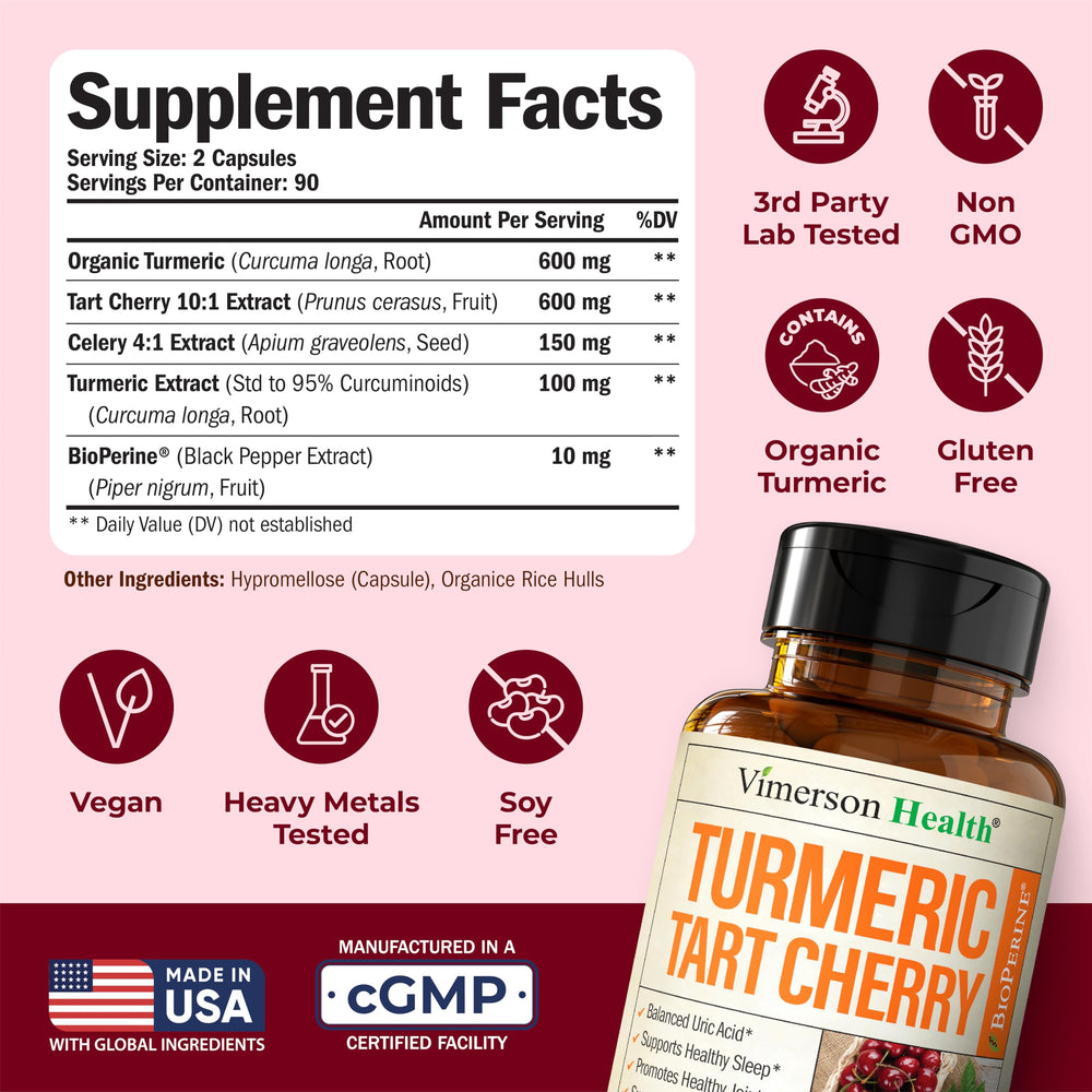 Vimerson Health celery seed capsules showcase inflammatory balance and mobility aid.