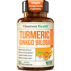 Vimerson Health ginkgo-biloba-turmeric bottle supports focus and mental clarity.
