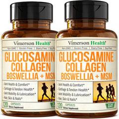 Vimerson Health glucosamine-chondroitin-msm bottle supports joint comfort and mobility