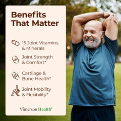Vimerson Health capsules shown as tablets for mobility and daily comfort