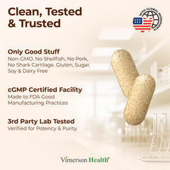 Vimerson Health Glucosamine supplement scene reflects an active lifestyle and joint support.