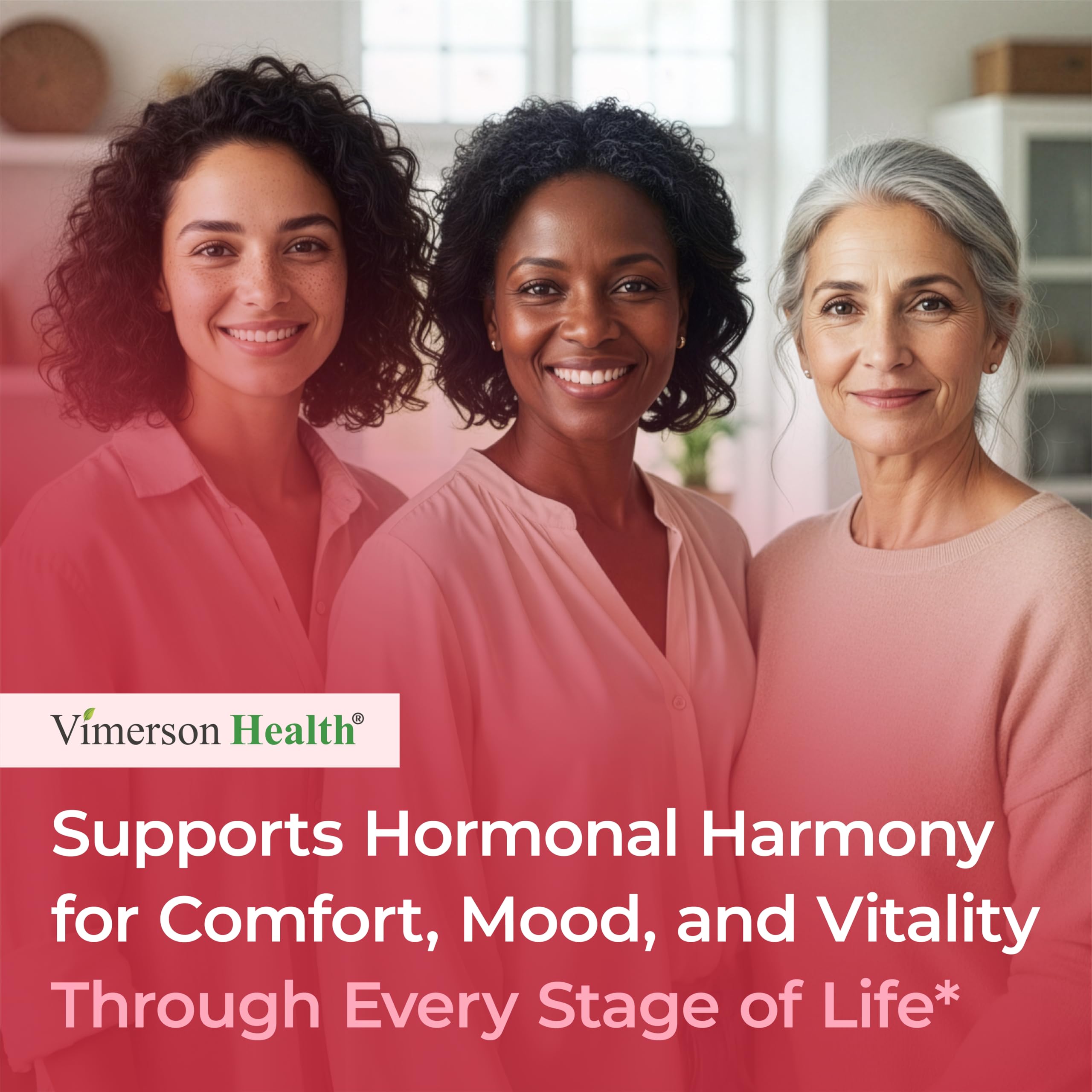 Vimerson Health Hormone Harmony bottle label zoom shows key details for users