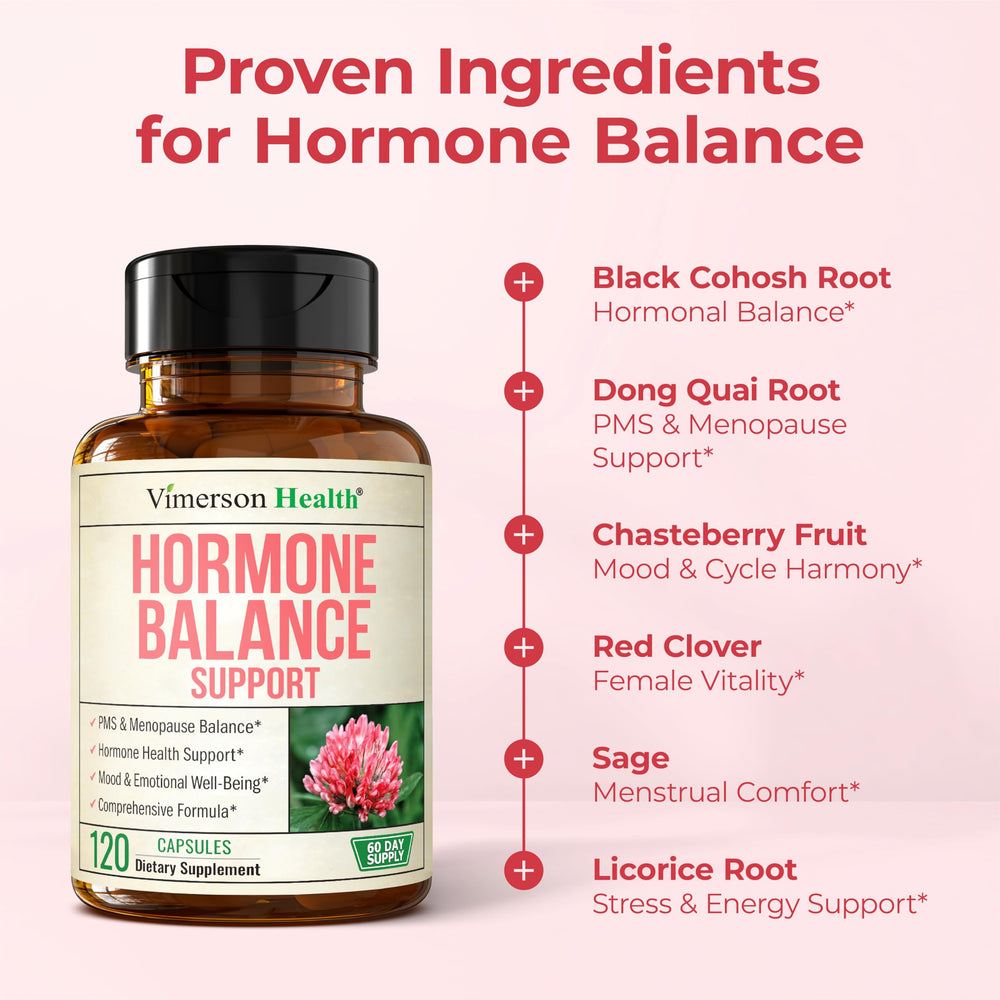 Vimerson Health Hormone Harmony capsules close-up for convenient daily capsule routine
