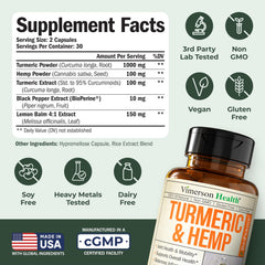 Lemon balm extract ingredient from Vimerson Health for gentle relaxation.
