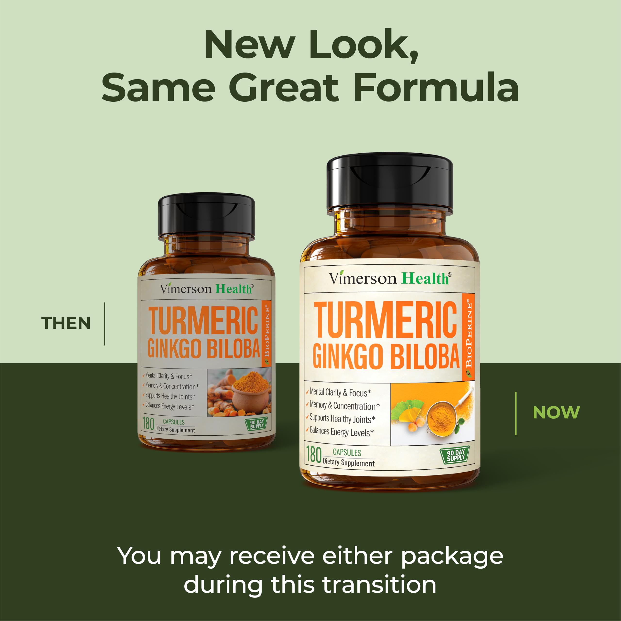 Made-in-USA and CGMP-certified facility badge on Vimerson Health packaging.