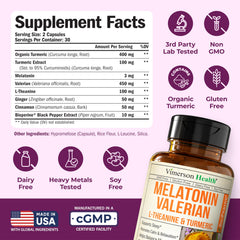 Vimerson Health melatonin sleep aid capsule closeup shows easy to swallow softgel