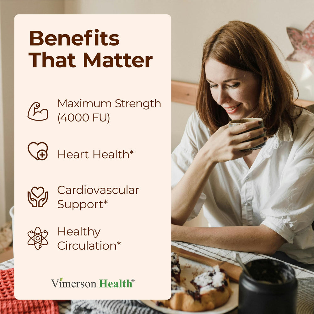 Close up of Vimerson Health nattokinase bottle cap for easy to swallow capsules