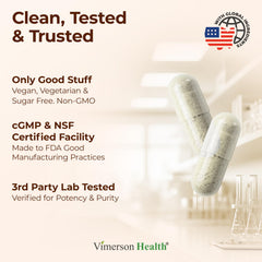 Ingredients panel of Vimerson Health nattokinase highlighting non-GMO soy origin