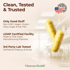 Organic turmeric with 95% curcuminoids as core ingredient.