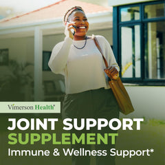Vimerson Health capsules on a desk suggest convenient daily regimen.