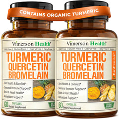 Vimerson Health quercetin bromelain turmeric bottle supports everyday wellness